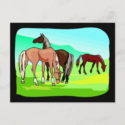 ワイルドウーズ食べズグラスフィールド牧草山 ポストカード (正面)