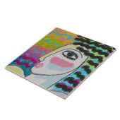 ワイルドウーマン抽象芸術絵画デジタル・オブ・ザ・ウーマン タイル (側面)