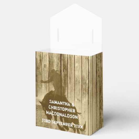 ワイルドウ素朴ェスト・カウボーイ・カントリー・ウェディング フェイバーボックス (オープン)