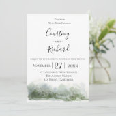 ワイルドウ魅力的ッド結婚式招待状 招待状 (スタンド正面)