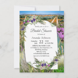 ワイルドエコフレンドリー春の花招待状 招待状