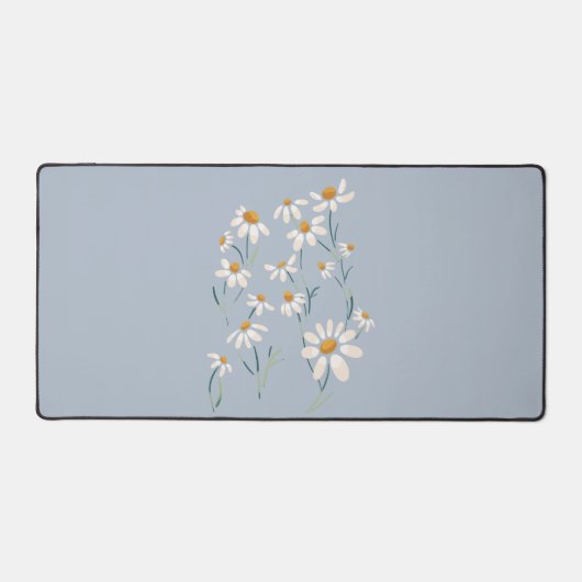 ワイルドエステティックカモミールカモミレ繊細な花 デスクマット (正面)