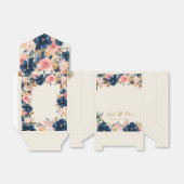 ワイルドエレガンス |ネイビー赤面&金ゴールド結婚ズ フェイバーボックス (折り畳みなし)