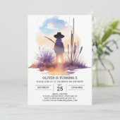 ワイルドエレガントウエストカウボーイ誕生日 招待状 (スタンド正面)