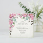 ワイルドエレガントバラフローラサマー秋セー結婚ジズ 招待状 (スタンド正面)