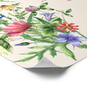 ワイルドエレガントフラワーリハーサルディナーウェルカム ポスター (角)