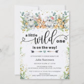 ワイルドエレガントワンブッシュサファリベビーシャワー  招待状 (正面)