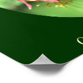 ワイルドオダマキ(植物)フラワーテキストの追加 ポスター (角)