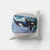 ワイルドオルカアートスロークッション クッション (裏面)