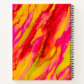 ワイルドオレンジとフシアのアルコールインク ノートブック (裏面)