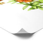 ワイルドオレンジタイガーリリーオリジナルアートプリント ポスター (角)