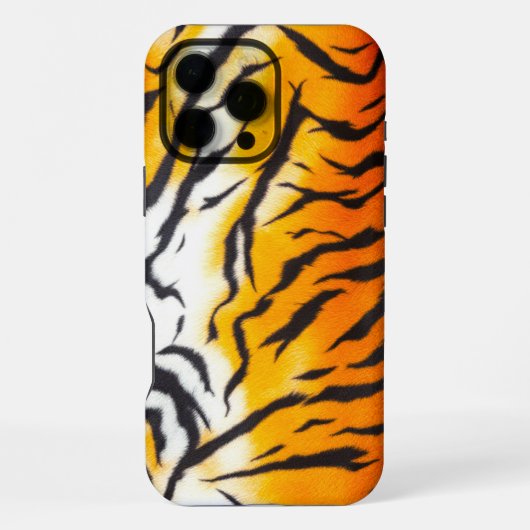 ワイルドオレンジタイガー革 iPhoneケース (裏面)