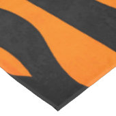 ワイルドオレンジブラックタイガーストライプアニマルプリント テーブルクロス (アングル)