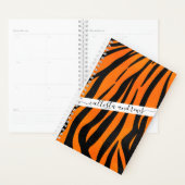 ワイルドオレンジブラックタイガーストライプアニマルプリント プランナー手帳 (ディスプレー)