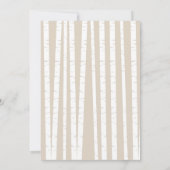 ワイルドオンダーフルウッドランドアニマルファースト誕生日インヴィ 招待状 (裏面)