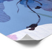 ワイルドオーキッドエレガンス：水彩ラグジュアリー ポスター (角)