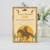 ワイルドカウボーイウェスタンハッピーバースデー カード (スタンド正面)