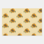 ワイルドカウボーイ西部の誕生日 ラッピングペーパーシート (正面2)