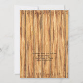 ワイルドカウボーイ西部の誕生日 招待状 (裏面)