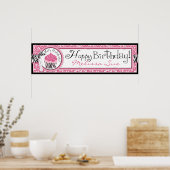 ワイルドカップケーキCP誕生日バナー ポスター (キッチン)