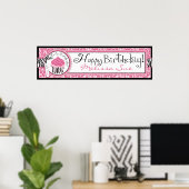 ワイルドカップケーキCP誕生日バナー ポスター (ホームオフィス)