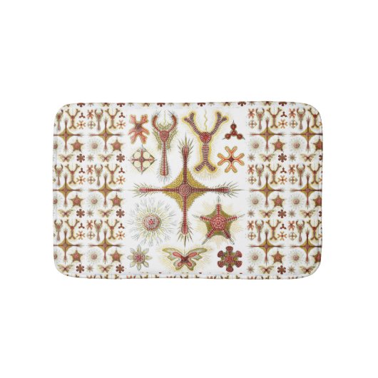 ワイルドカモミールbyエルンスト・ヘイケル，ヴィンテージ自然 バスマット (正面)