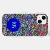 ワイルドカラフルジオメトリックウォーターカラーアート Case-Mate iPhoneケース (裏面 (横))