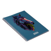 ワイルドカラフルスタリオンアーバングラフィティアートジャーナル ノートブック (右側)