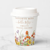 ワイルドカラフルフラワーカントリーフローラお別れ恋しく思さん 紙コップ (正面)