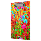 ワイルドカラフルメドウイン開花アポップ・アートのートスタイル クリップボード (左)