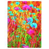 ワイルドカラフルメドウイン開花アポップ・アートのートスタイル クリップボード (裏面)