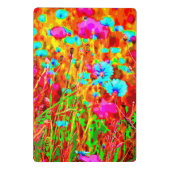 ワイルドカラフルメドウイン開花アポップ・アートのートスタイル ミニクリップボード (裏面)