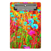 ワイルドカラフルメドウイン開花アポップ・アートのートスタイル ミニクリップボード (正面)