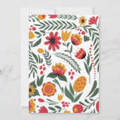 ワイルドカラフルワンフォークアートボーイベビーシャワー 招待状 (裏面)