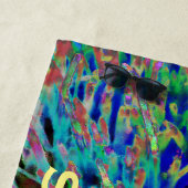 ワイルドカラーパープルブルー抽象芸術(黄色) ビーチタオル (インサイチュ)