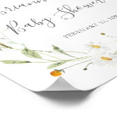 ワイルドカラー数々のフローラベビーシャワーへようこそ ポスター (角)