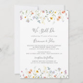 ワイルドカラー数々のフローラ我々はまだ誓いを更新する 招待状 (正面)