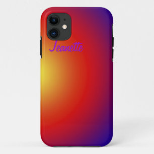 ワイルドカラー、名前、オレンジレッドイエローミニマリスト iPhone 11 ケース