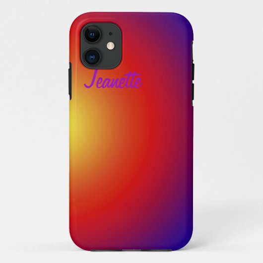 ワイルドカラー、名前、オレンジレッドイエローミニマリスト Case-Mate iPhoneケース (裏面)