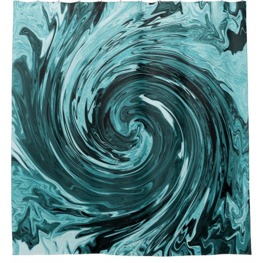 ワイルドカリブのウォーター..... シャワーカーテン (正面)