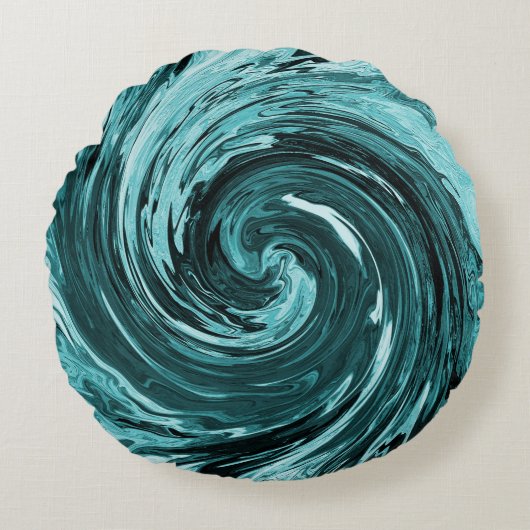 ワイルドカリブのウォーター..... ラウンドクッション (正面)