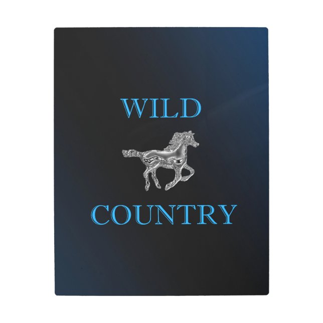 ワイルドカントリー（暗い背景） メタルプリント (正面)