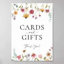 ワイルドカードと結婚ギフトのサイン ポスター