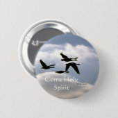 ワイルドガチョウの写真 – 来聖霊の聖霊 缶バッジ (正面&裏面)