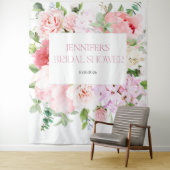 ワイルドガーデンウォーターカラーブライダルシャワーバックドロップ タペストリー (インサイチュ)