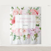ワイルドガーデンウォーターカラーブライダルシャワーバックドロップ タペストリー (正面)