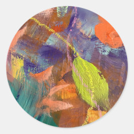 ワイルドガーデンデザインのステッカーとシール ラウンドシール