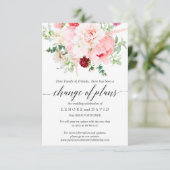 ワイルドガーデンピンクボタニカルウェディング プラン変更 招待状 (スタンド正面)