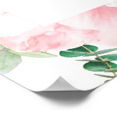 ワイルドガーデンフレームブライダルシャワーウェルカムサイン ポスター (角)