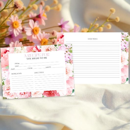 ワイルドガーデンフレームブライダルシャワーレシピカード 招待状